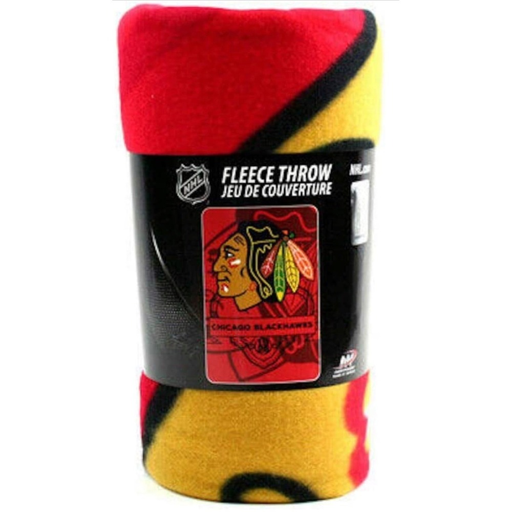 Chicago‎ Blackhawks NHL Fleece Throw Blanket Super Plush 46" x 60" NWT
